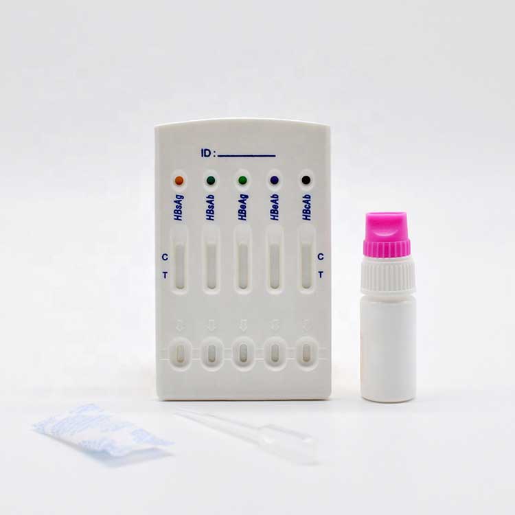 Hbsag Hbsab Hbeag Hbeab Hbcab 5 In 1 Hbv Combo Test Kit