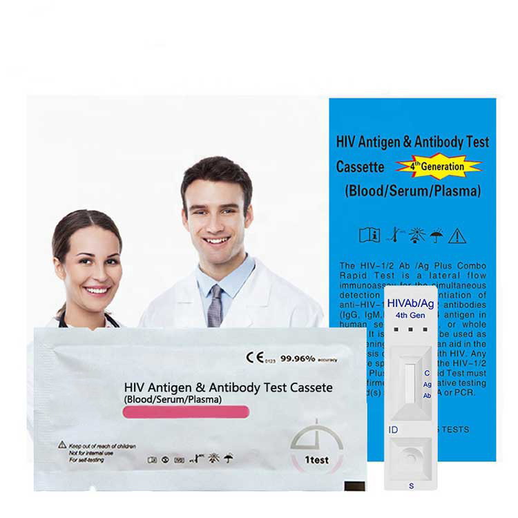 طقم اختبار Hiv من الجيل الرابع الجديد 1/2 Ag Ab Rapid Test Cassette